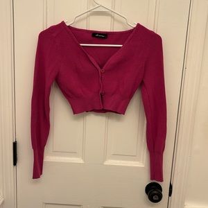 Copped Pink Sweater